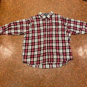 Red, White, and black Wrangler Flannel